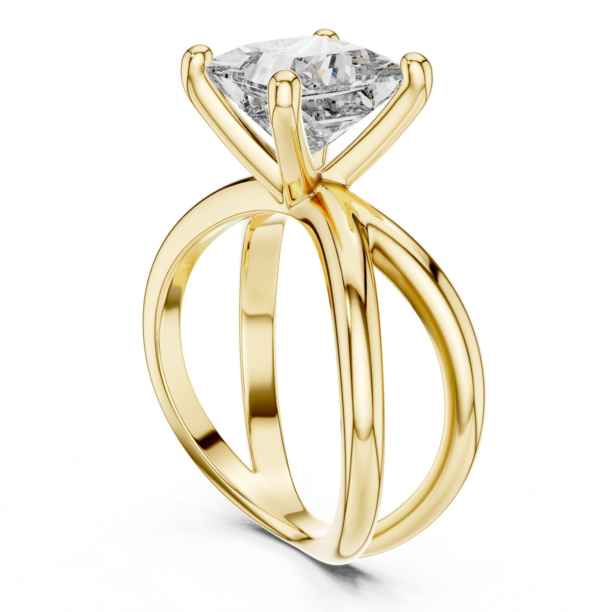 Princess Twist Lab Grown Diamond Engagement Ring