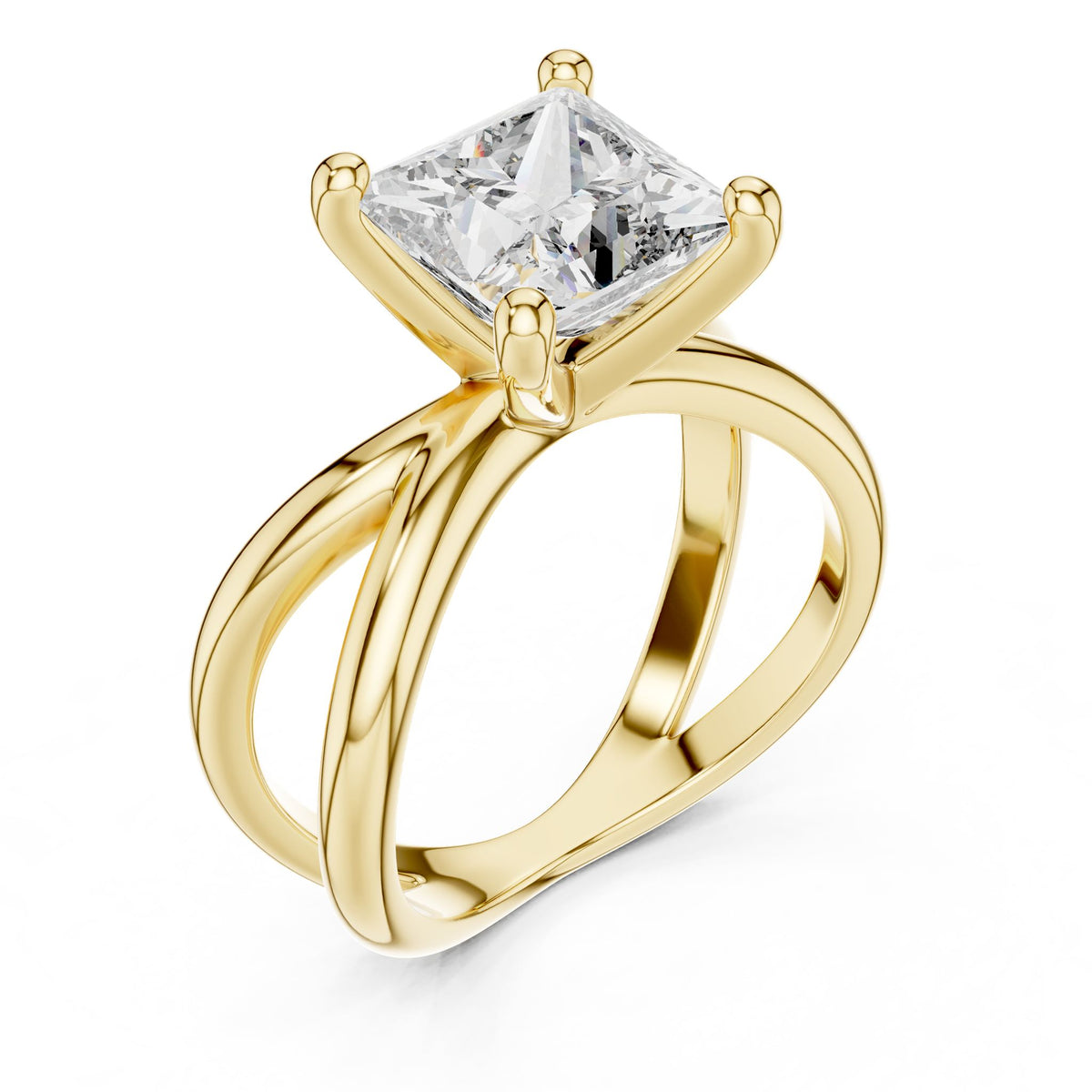 Princess Twist Lab Grown Diamond Engagement Ring