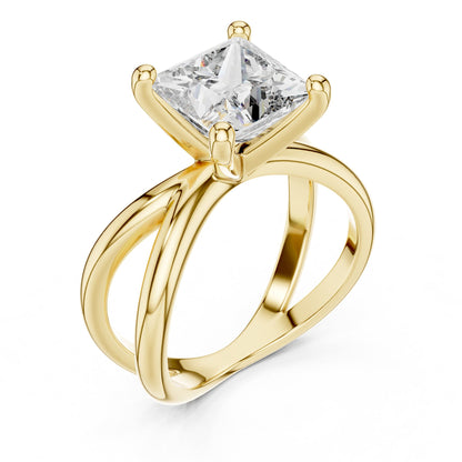 Princess Twist Lab Grown Diamond Engagement Ring