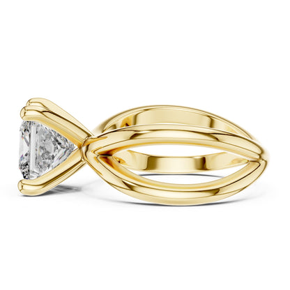 Princess Twist Lab Grown Diamond Engagement Ring
