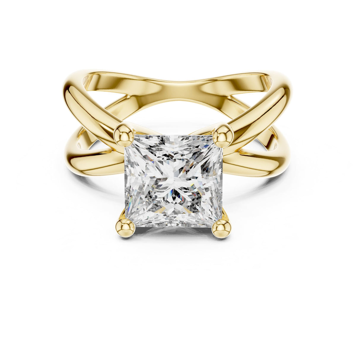 Princess Twist Lab Grown Diamond Engagement Ring