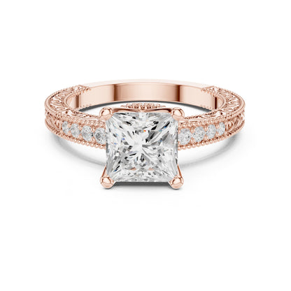 Princess Vintage Lab Grown Diamond Engagement Ring