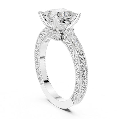 Princess Vintage Lab Grown Diamond Engagement Ring