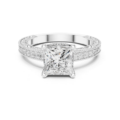Princess Vintage Lab Grown Diamond Engagement Ring