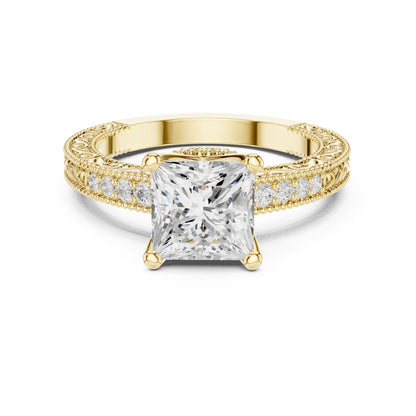 Princess Vintage Lab Grown Diamond Engagement Ring