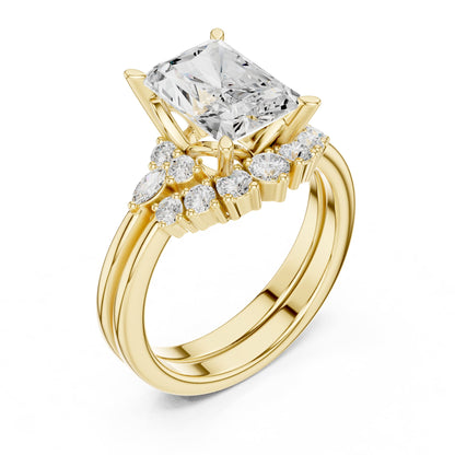 Radiant Accented Lab Grown Diamond Engagement Ring