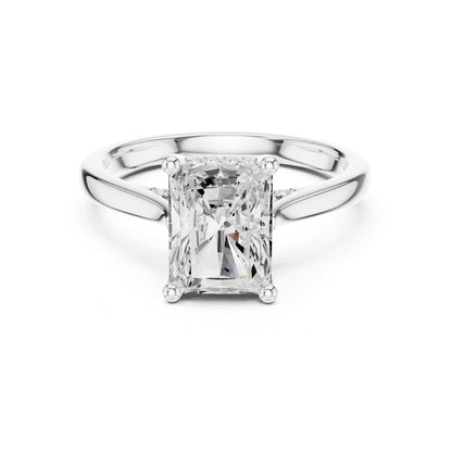 Radiant Accented Lab Grown Diamond Engagement Ring