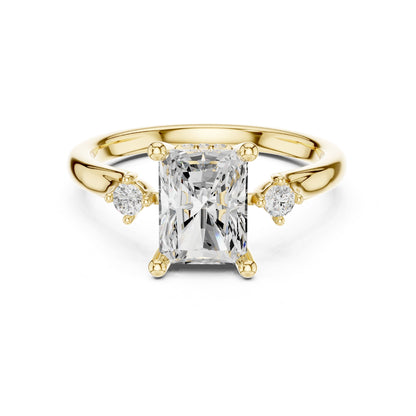 Radiant Accented Lab Grown Diamond Engagement Ring