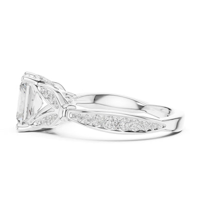 Radiant Accented Lab Grown Diamond Engagement Ring