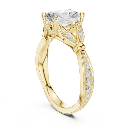 Radiant Accented Lab Grown Diamond Engagement Ring
