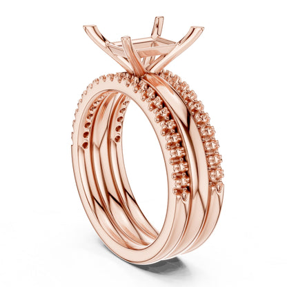 Radiant Accented Lab Grown Diamond Engagement Ring