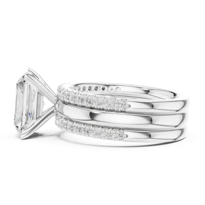 Radiant Accented Lab Grown Diamond Engagement Ring