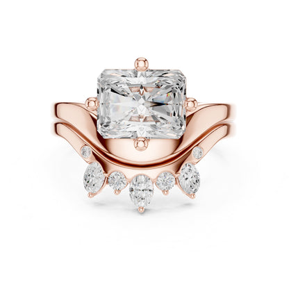 Radiant Accented Lab Grown Diamond Engagement Ring