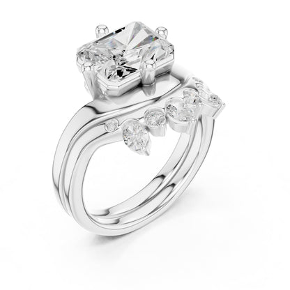 Radiant Accented Lab Grown Diamond Engagement Ring