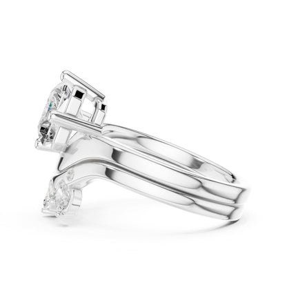 Radiant Accented Lab Grown Diamond Engagement Ring