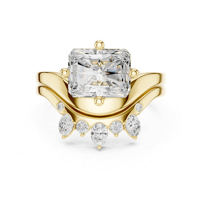 Radiant Accented Lab Grown Diamond Engagement Ring