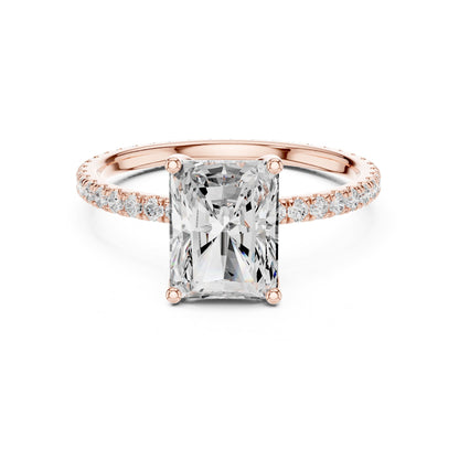 Radiant Accented Lab Grown Diamond Engagement Ring