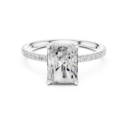 Radiant Accented Lab Grown Diamond Engagement Ring