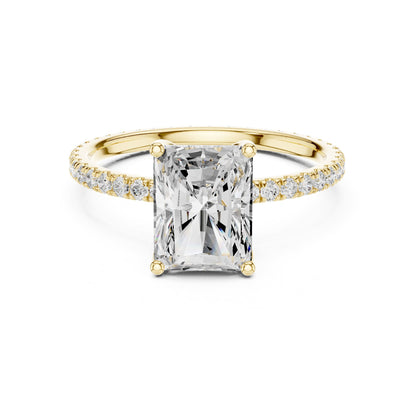 Radiant Accented Lab Grown Diamond Engagement Ring