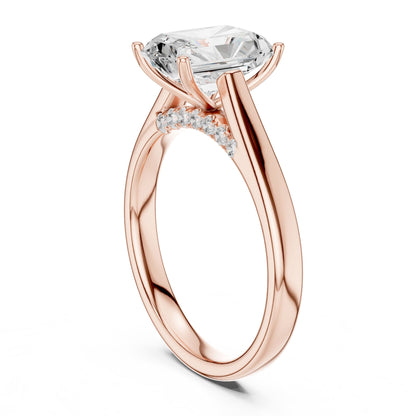 Radiant Accented Lab Grown Diamond Engagement Ring