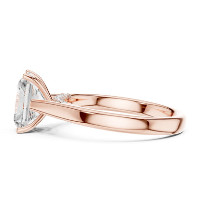 Radiant Accented Lab Grown Diamond Engagement Ring