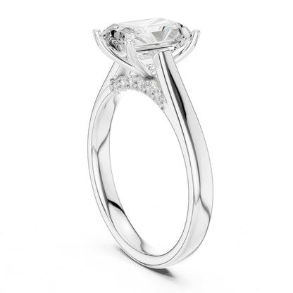 Radiant Accented Lab Grown Diamond Engagement Ring