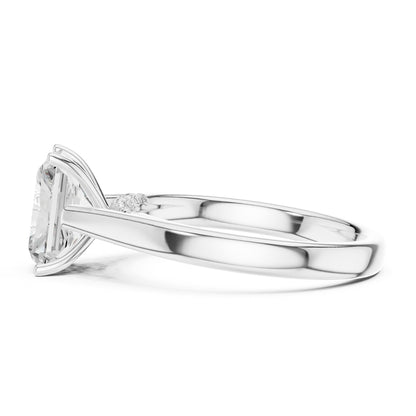 Radiant Accented Lab Grown Diamond Engagement Ring
