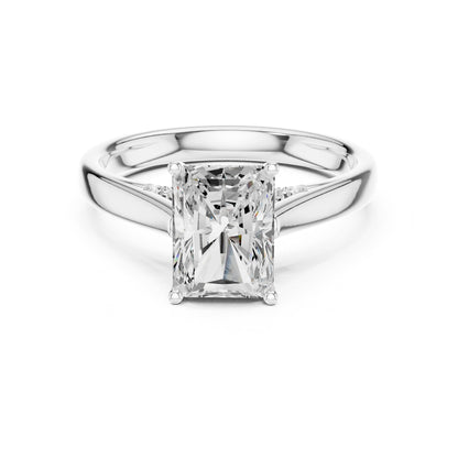 Radiant Accented Lab Grown Diamond Engagement Ring