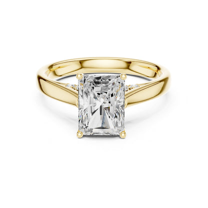 Radiant Accented Lab Grown Diamond Engagement Ring