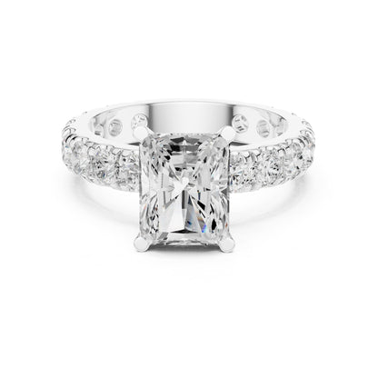 Radiant Accented Lab Grown Diamond Engagement Ring