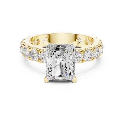 Radiant Accented Lab Grown Diamond Engagement Ring