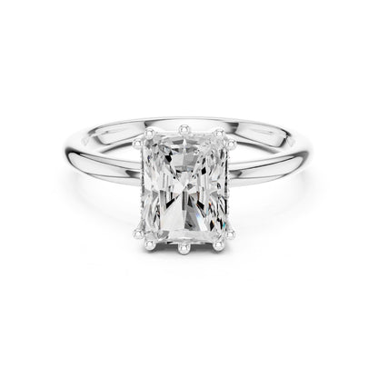 Radiant Accented Lab Grown Diamond Engagement Ring