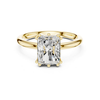 Radiant Accented Lab Grown Diamond Engagement Ring