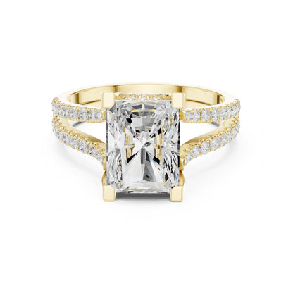 Radiant Accented Lab Grown Diamond Engagement Ring