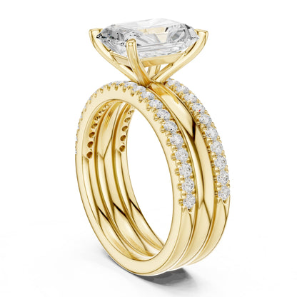 Radiant Accented Lab Grown Diamond Engagement Ring