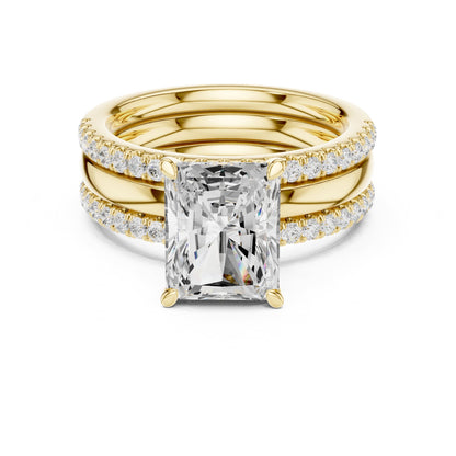 Radiant Accented Lab Grown Diamond Engagement Ring