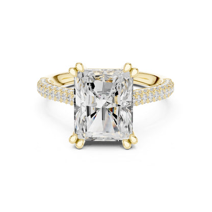 Radiant Accented Lab Grown Diamond Engagement Ring