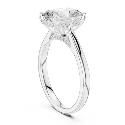 Radiant Accented Lab Grown Diamond Engagement Ring