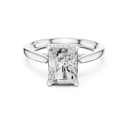 Radiant Accented Lab Grown Diamond Engagement Ring