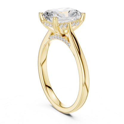 Radiant Accented Lab Grown Diamond Engagement Ring