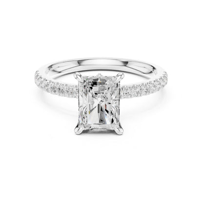Radiant Accented Lab Grown Diamond Engagement Ring