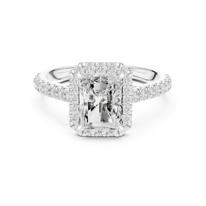 Radiant Halo Lab Grown Diamond Engagement Ring