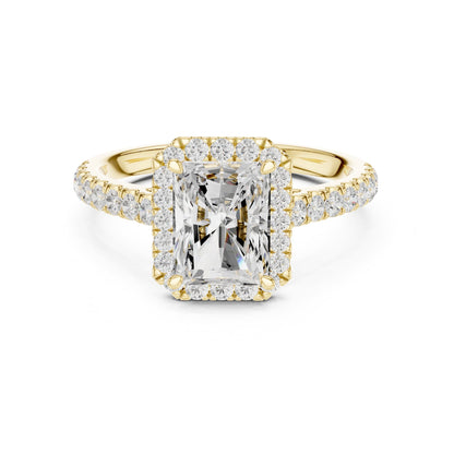 Radiant Halo Lab Grown Diamond Engagement Ring