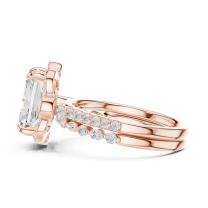 Radiant Halo Lab Grown Diamond Engagement Ring