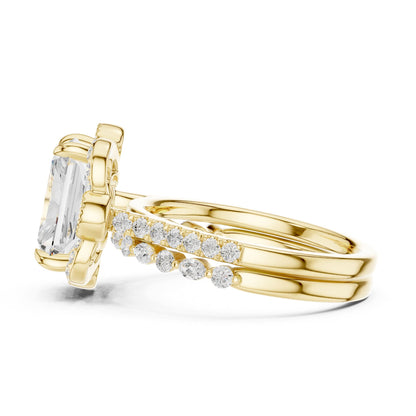 Radiant Halo Lab Grown Diamond Engagement Ring