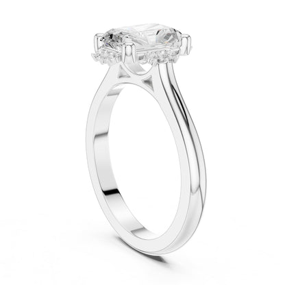 Radiant Hidden Halo Lab Grown Diamond Engagement Ring