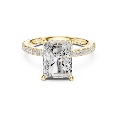 Radiant Hidden Halo Lab Grown Diamond Engagement Ring