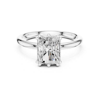Radiant Hidden Halo Lab Grown Diamond Engagement Ring