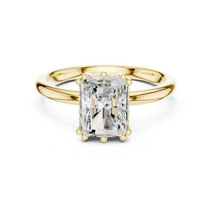 Radiant Hidden Halo Lab Grown Diamond Engagement Ring