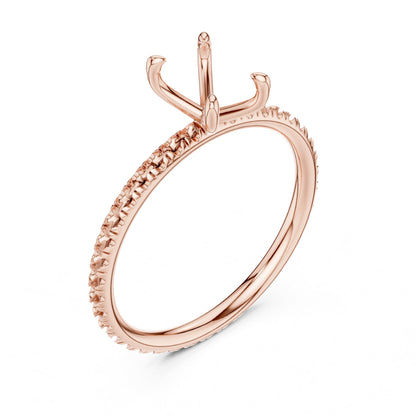 Radiant Pave Lab Grown Diamond Engagement Ring